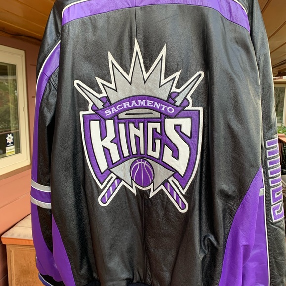 LEATHER SACRAMENTO KINGS JACKET - Picture 1 of 5